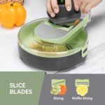 9in1 Vegetable Slicer, Multifunctional Fruit Slicer, Manual Food Grater, Vegetable Grater, Cutter With Container - Image 2