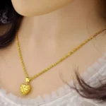 Gold Aura Heart Necklace (عقد قلب الهالة الذهبية) - Image 2