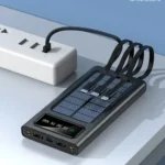 SOLAR POWER BANK 20000 MAH | FAST CHARGING | 4-BUILT IN CABLES - Image 2