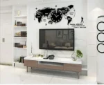 Acrylic World Map Wall Clock Black - Image 5