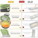 9in1 Vegetable Slicer, Multifunctional Fruit Slicer, Manual Food Grater, Vegetable Grater, Cutter With Container - Image 4