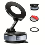 360° Foldable Vacuum Magnetic Phone Holder (حامل هاتف مغناطيسي بقاعدة شفط قابلة للطي بزاوية 360 درجة) - Image 2