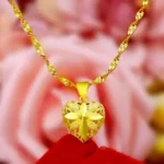 Gold Aura Heart Necklace (عقد قلب الهالة الذهبية) - Image 4