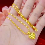 Gold Aura Heart Necklace (عقد قلب الهالة الذهبية) - Image 5