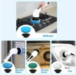 9-in-1 Wireless Multifunctional Electric Cleaning Brush | Model JY-6010 (فرشاة تنظيف كهربائية لاسلكية متعددة الوظائف 9 في 1 | طراز JY-6010) - Image 2