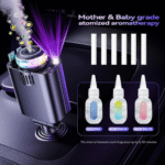 Car Aroma Diffuser & Air Humidifier with LED Lights | جهاز تعطير وترطيب الهواء للسيارة بإضاءة LED