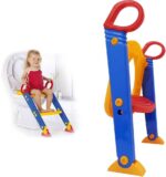 Children Toilet Trainer Seat with Step Stool (مقعد تدريب الأطفال على الحمام مع سلم صغير)